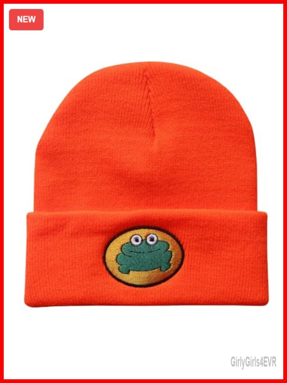 Unisex Cartoon Frog Beanie Hat Novelty Knitted Skull Cap